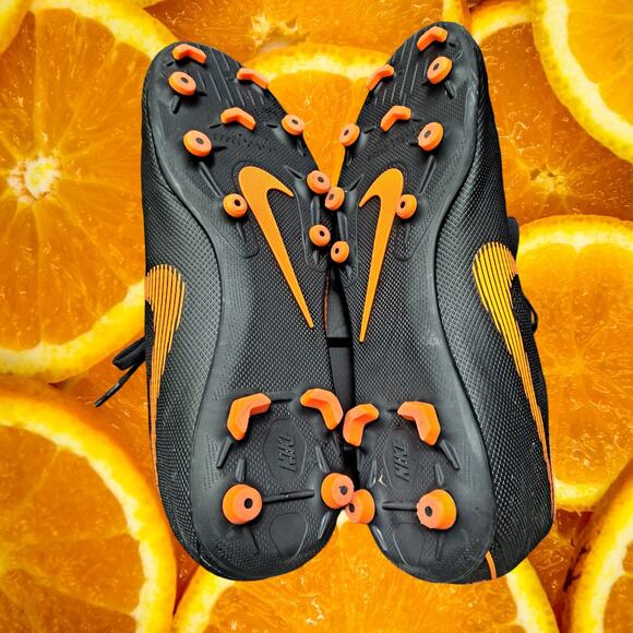 Nike Mercurial‎ Orange and Black Cleats Size 10 - Picture 10 of 11